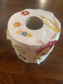 We left a roll of toilet paper unattended for less than  minutes and then our daughter happened