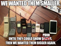 We never really wanted them smaller after all