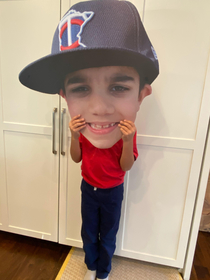 We picked up my kids face that was in the stands at Twins stadiumbigger than I expected