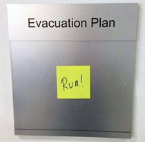 We updated our evacuation plan at work