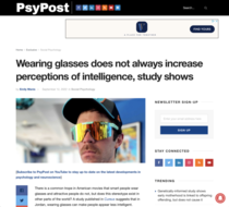 Wearing glasses does not always increase perceptions of intelligence study shows
