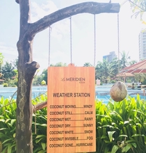 Weather station at a hotel