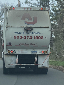 Weird motto for a trash collector