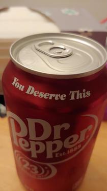 Well fuck you too Dr Pepper