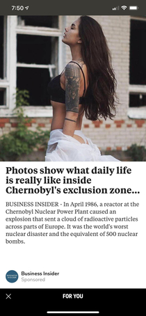 Well if thats what Chernobyl is really like Flipboard Image Mistake