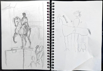 Went sketching with my kid to the museum today