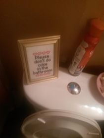 Went to a party last night and saw this in the bathroom