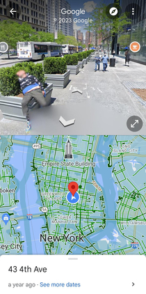 Went to check out street views in manhatten i swear to god the first result