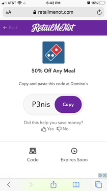 Went to find a coupon for family pizza night