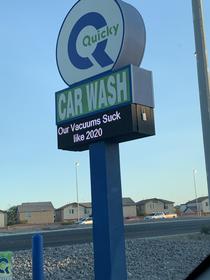 Went to get a car wash some great advertising