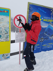 Went to learn to ski for the first time but guess Im not allowed
