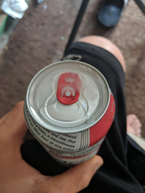 Went to open my beer Seems the cap is the only part with ice on it