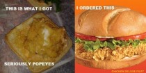 Went to Popeyes ordered daily special chicken fucking special sandwich and i got this Seriously popeyes WTF What you think reddit anyone else had same experience