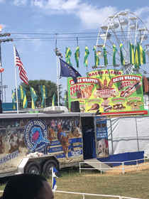 Went to the fair and they had pig racing I think I figured out where the losing pigs go 