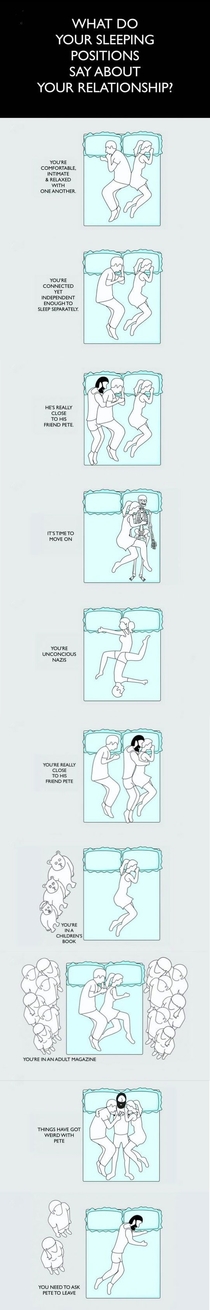 What do your sleeping positions say about your relationship