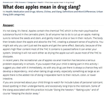 What does apples mean in drug slang