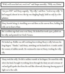 What happens when you change all the wands to willies in Harry Potter