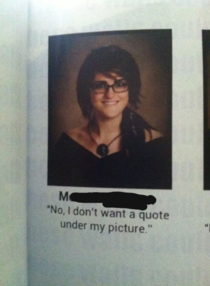 What happens when you dont want a senior quote