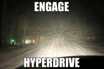 What it feels like driving while its snowing