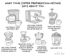 what your coffee preparation method says about you 