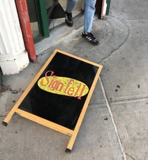 Whats the deal with sandwich shop signs