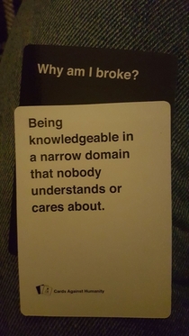 When cards against humanity get a bit too real