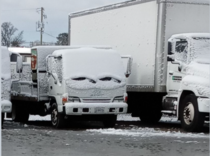 When even the trucks dont like waking up to morning snow