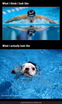 When I go swimming