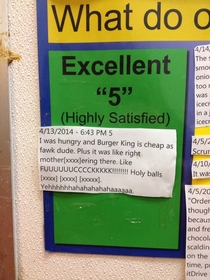 When I worked at BK the manager had to print off reviews