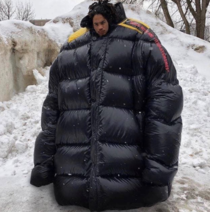 When parents buy winter coats larger than kids size