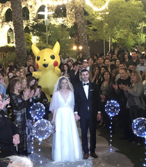 When Pikachu comes to celebrate your wedding