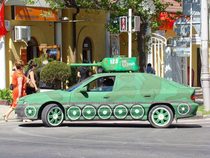 When real tanks try to hide as cars