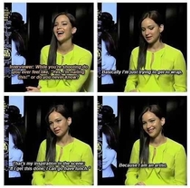 When she explained what a true artist was and redefined what it means to be an actress