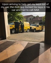 When the AAA guy has to call the AAA guy