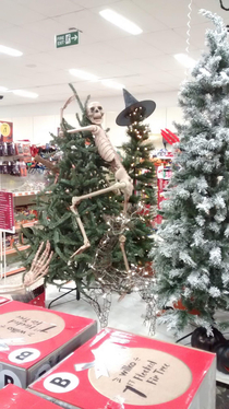 When the Christmas decorations hit the stores before Halloween