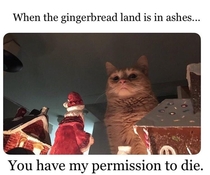 When the gingerbread land is in ashes