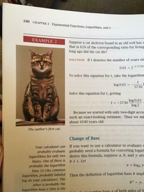 When the mathematician who wrote your textbook wants to show off his cat