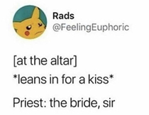 When the priest hella cute
