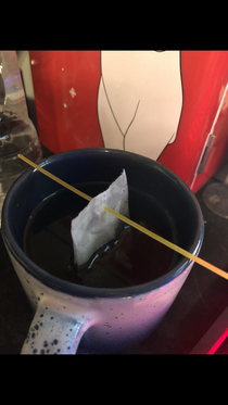 When the string of the teabag breaks