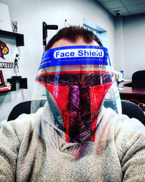 When work gives you a new face shield for covid but Star Wars is life