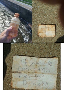 When you find a message in a bottle