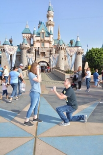 When you get the prime spot so the guy at the back has to propose by a bench