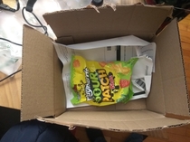 When you need to spend  for free shipping so you buy sour patch kids And fulfillment ships them separately