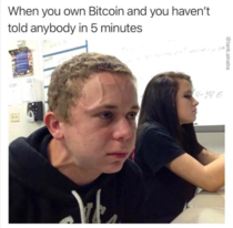 When You Own Bitcoin And You Havent Told Anybody In  Minutes