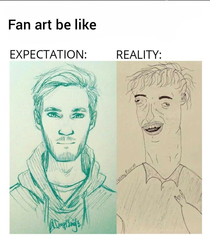 When you try to draw some fan art