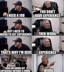 When you try to get your first job