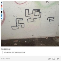 When you wanna be a Nazi but too dumb to remember the symbol