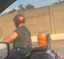 When you want to ride but you also want a snack