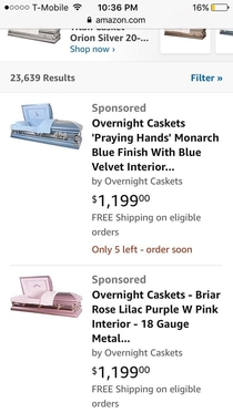 When youre trying to be a productive member of society but you get stuck on amazon finding out they sell coffins