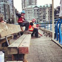 While eating breakfast today I people watched  construction workers feeding birds for about  mins They kept repeating come here birdy and this is so fucking cool It was way too good how happy they were Totally made my morning